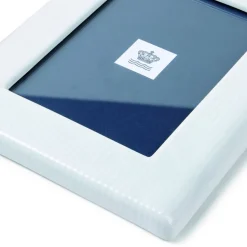 Hvid Riflet billedramme 21 cm