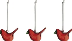 Iittala mini glasfugle 3-pak rød