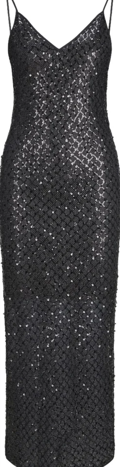 JXFIE GLITTER LONG DRESS WVN LN