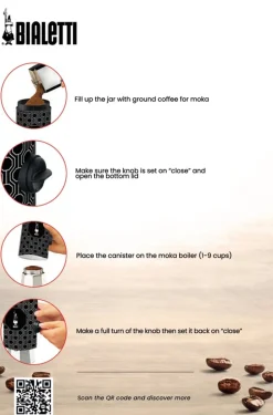 Kaffedosering inkl. dåse Bialetti