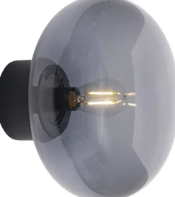 Karl-Johan Wall Lamp, BL Stain Oak w. Smoke Glass