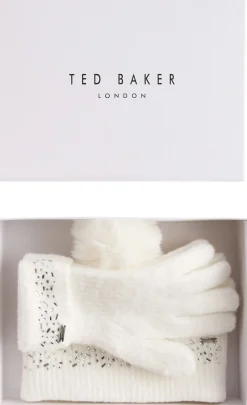 KERIIS Rhinestone Knitted Hat and G