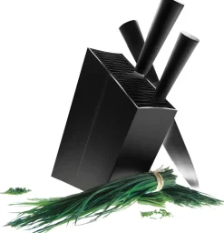 Knivblok skrå black