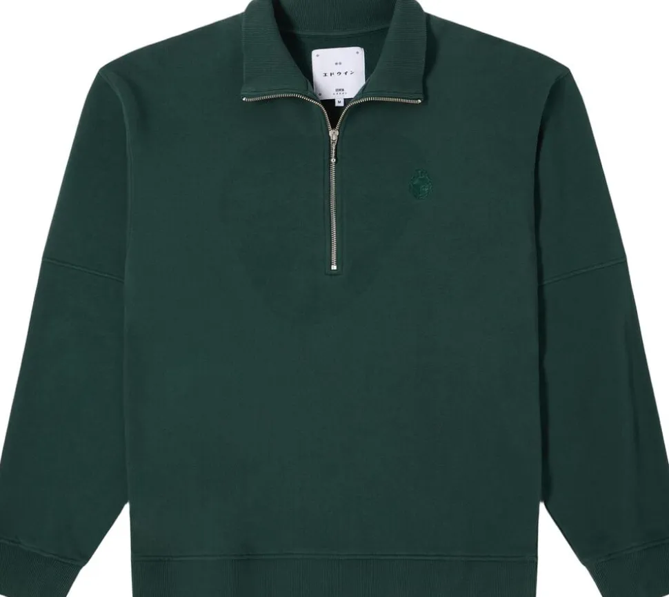 KOJI HALF ZIP SWEAT-GREEN GABLES