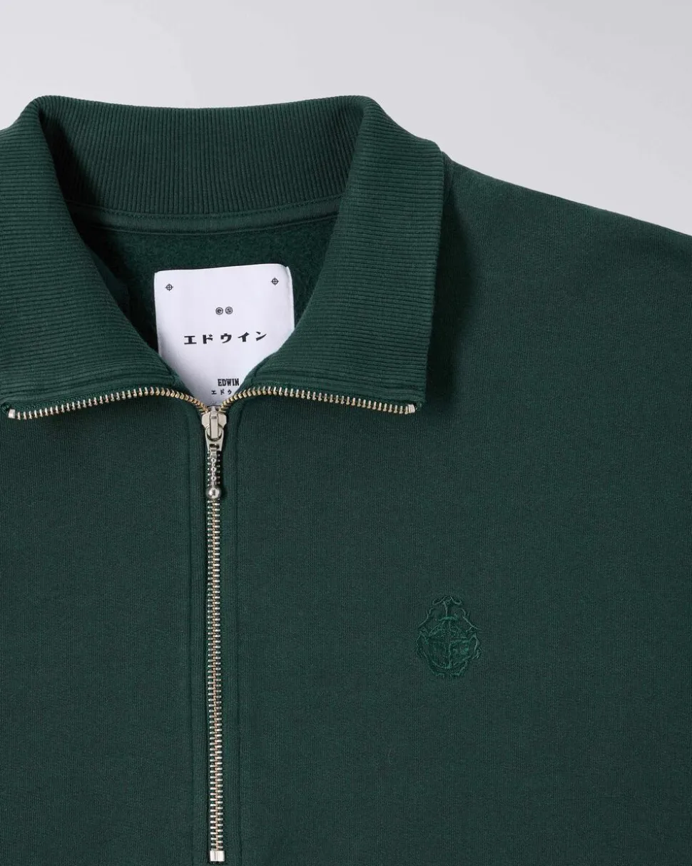 KOJI HALF ZIP SWEAT-GREEN GABLES