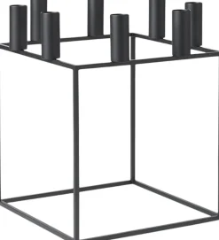 Kubus 8, Candle Holder, Black