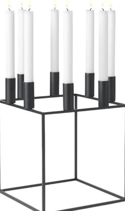 Kubus 8, Candle Holder, Black