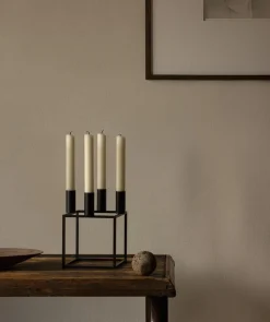 Kubus 4, Candle Holder, Black