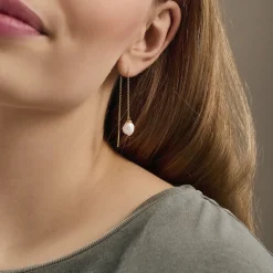 Lagoon Earchains 10 cm Baroque pearl