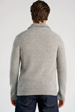 Lambswool half zip knit