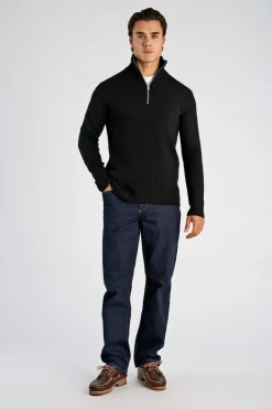 Lambswool half zip knit