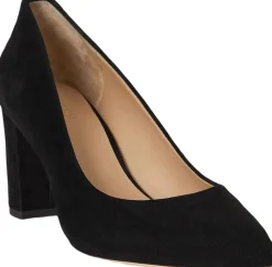Lanette Suede Block-Heel Pump