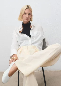 Leather ballet flats