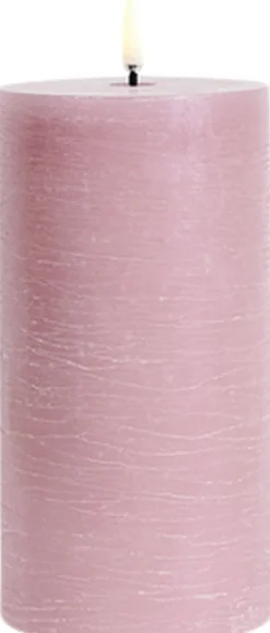 LED pillar candle, Dusty rose