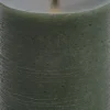 LED pillar candle, Olive green, Rustic, 7,8 x 10,1 cm 4/24