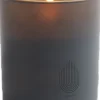 LED rechargeable glass candle, Grey, 9,2x10,2 cm