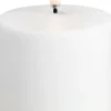 LED rechargeable pillar, White plain, 6,8x6,8 cm