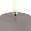 LED tealight 400~ battery incl. , Plain black wax, Smooth, 4x2,1 cm