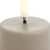 LED tealight 400~ battery incl., Sandstone plain, 3,9x2,1 cm