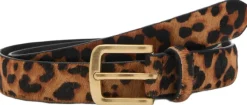 Leopard leather belt