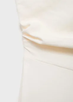 Long asymmetrical draped jumpsuit