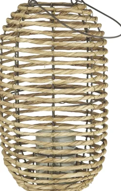 Lygte søgræs og metal m/glasindsats