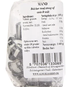 Mand (Konfirmand / Gom) bolcher med smag af anis og salt