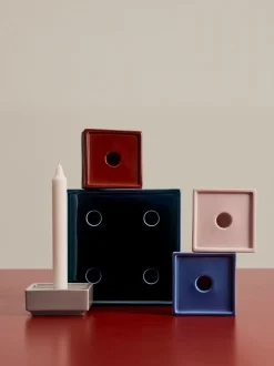 Mattone Candleholder-Small-Red