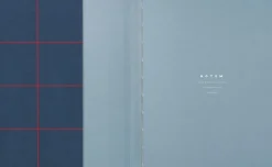 Medium notesbog med syet ryg, Mørk blå