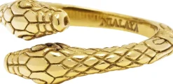 Men's Gold Plated Vintage Snake Ring