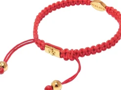 Men's Red String Bracelet with Gold Evil Eye