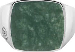 Men's Silver Signet Ring with African Turquoise