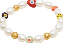 Men's Smiley Face Pearl Bracelet