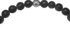 Men's Wristband with Matte Onyx and Black CZ Diamond