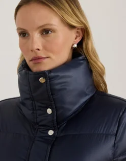 Metallic Funnelneck Down Maxicoat