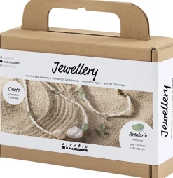 Mini DIY Kit Smykker, Aventurin, halskæde og -armbånd