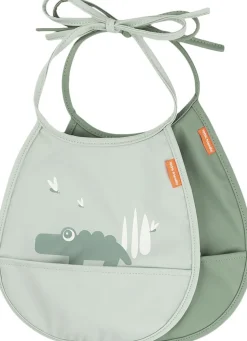 Mini hagesmæk m/lomme 2 stk. Croco Grøn