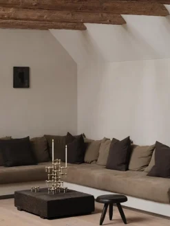 Nagel candle holder set with 3 pcs - brushed brass