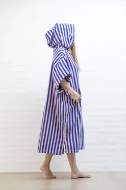 Naram Poncho - dazzling blue & rose