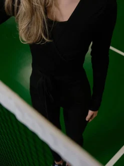 Nia Jersey Wrap Blouse