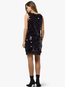 NMELVA S/L DETAIL SEQUIN TOP WVN