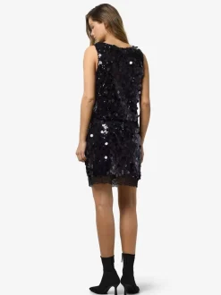 NMELVA S/L DETAIL SEQUIN TOP WVN