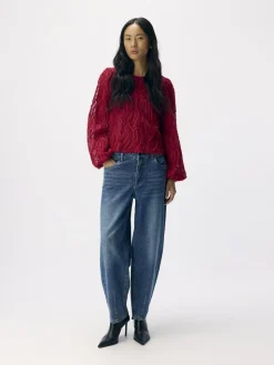 OBJLUCIE L/S RE O-NECK TOP NOOS