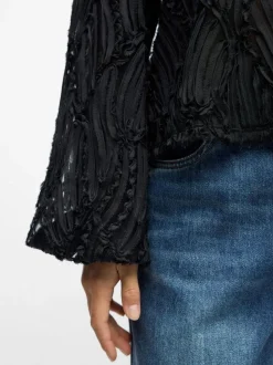 OBJLUCIE L/S RE O-NECK TOP NOOS