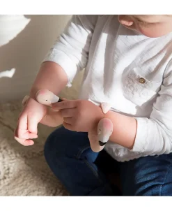 Oli & Carol - Armbånd i naturgummi - Flamingoen Sky