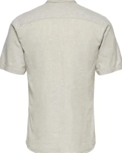 ONSCAIDEN LIFE SS SOLID LINEN SHIRT
