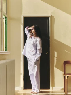 Outline Pyjama L/S Shirt-M/L-Lavend