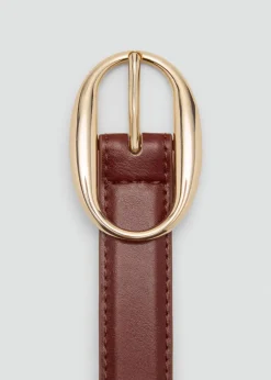 Oval buckle belt