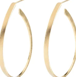 Oval creoles size 35 mm