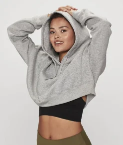 Oversized Crop hættetrøje